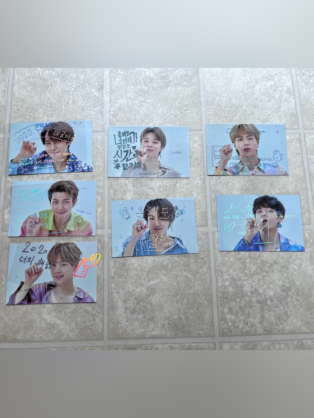 BTS 2020 Official Photo Cards Set Of 7